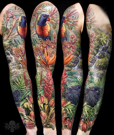 jungle tattoo sleeve